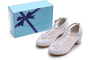 ELSA & ANNA Chaussures de Princesse pour Filles - Chaussures Reine des Neige à Talons de 3cm - Chaussures de Déguisement Elsa pour Fêtes et Anniversaires - Talons hauts pour enfants SH2202