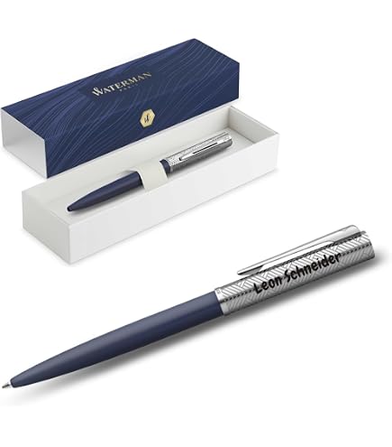 Waterman Hémisphère Stylo Plume Avec Gravure | Cadeau Pour Homme Et Femme | Inspiré De La Mode Parisienne | Personnalisé | Gravure | Encre Bleue