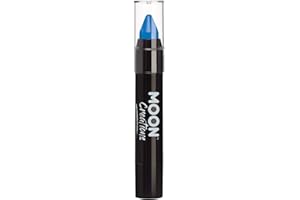 Moon Creations Crayons pour le corps en bâton de peinture pour le visage | Peinture pour le visage résistante à la sueur et à l'eau | Sans cruauté | Pour enfants, adultes, Halloween, bleu foncé, 3,5 g