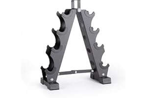 LIONSCOOL Dumbbell Rack Stand, 3/4/5/6 Tier A-Frame, Heavy Duty Dumbbell Holder, Portable Weight Rack for Home Gym (Stand Only)