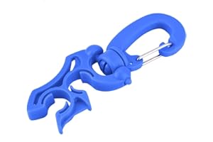 Pwshymi Clip de plongée sous-Marine, Clip de support de Tuyau Double BCD de plongée sous-Marine pour Accessoires de Détendeurs de Plongée (Bleu)