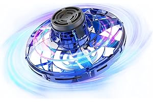 ‎SUROPER Fliegendes Spielzeug Mini Drone, Handbetriebene Drohnen für Kinder Erwachsene, Flying Ball Spielzeug mit LED Lichtern, UFO Drohne Spielzeug für Weihnachten Geburtstag Jungen Mädchen Geschenk (Blau)