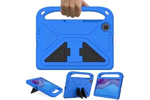 GOZOPO Niños Funda para Lenovo Tab M10 HD (2ª Generación) Tablet 10.1" (TB-X306F, TB-X306X), a Prueba de Golpes Carcasa con Cubierta de Soporte [No para Lenovo M10 TB-X505]- Azul