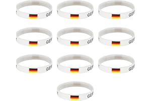 JAONLD Souvenir Deutschland Silikonarmband Deutschland Fan Armband,Deutschland Fanartikel Sportarmband Gummi Fanarmband EM 2024 für Deutsche Fußballspiele Perfekt Als Fußball Fan Souvenir