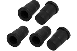 UXCELL sourcingmap 5pcs 32mmx19mm Socket Sleeve Inserts Caps Black for Grip Neck Caster Wheel