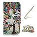 Produktbild Trumpshop Smartphone Schutz Schale Tasche Handyhülle für LG V20 (H990DS) + Bunte Baum + PU Lederhülle Flip Etui Hülle SchutzHüllen Bookstyle Standfunktion