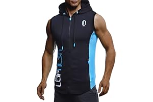 Leif Nelson Tanktop Herren | T-Shirt mit Kapuze Herren | T Shirt Herren für Sports & Outdoor | Muskelshirts Herren |Achselshirts Herren | Gym Shirt Herren | Activewear& Gym Shirt für Herren| LN-8289