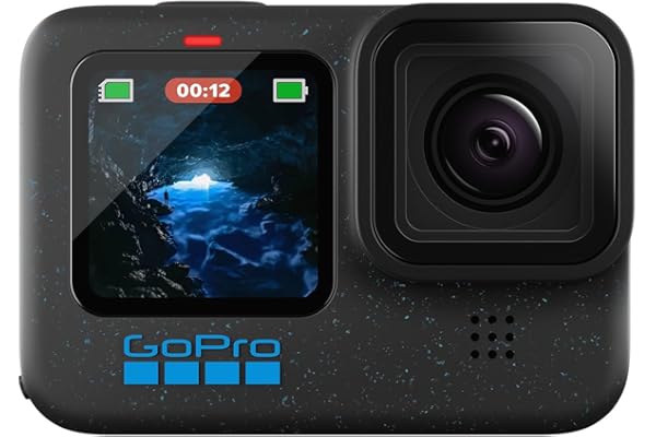 GoPro HERO12 Black - Caméra d'action étanche avec vidéo Ultra HD 5.3K60, Photos 27MP, HDR, capteur d'image 1/1.9", Diffusion en Direct, Webcam, stabilisation
