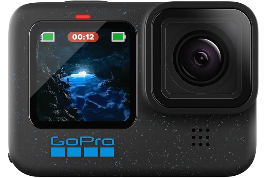 GoPro HERO12 Black - Waterproof Action Camera with 5.3K60 Ultra HD Video, 27MP Photos, HDR, 1/1.9" Image Sensor, Live Streaming, Webcam, Stabilization