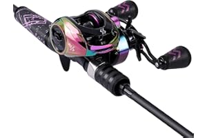 One Bass Ensemble Canne à pêche et Moulinet, appât avec poignée en superpolymère - Noir