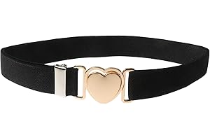 NiceYnn Ceinture Élastique Enfant Fille Réglables avec Boucle de Cœur pour Pantalons Jeans Robes Anniversaire Ecole