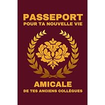 Livre D'Or 'Passeport Nouvelle Vie' - Cadeau Départ/Retraite/Mutation Format 10.5x15cm Bordeaux