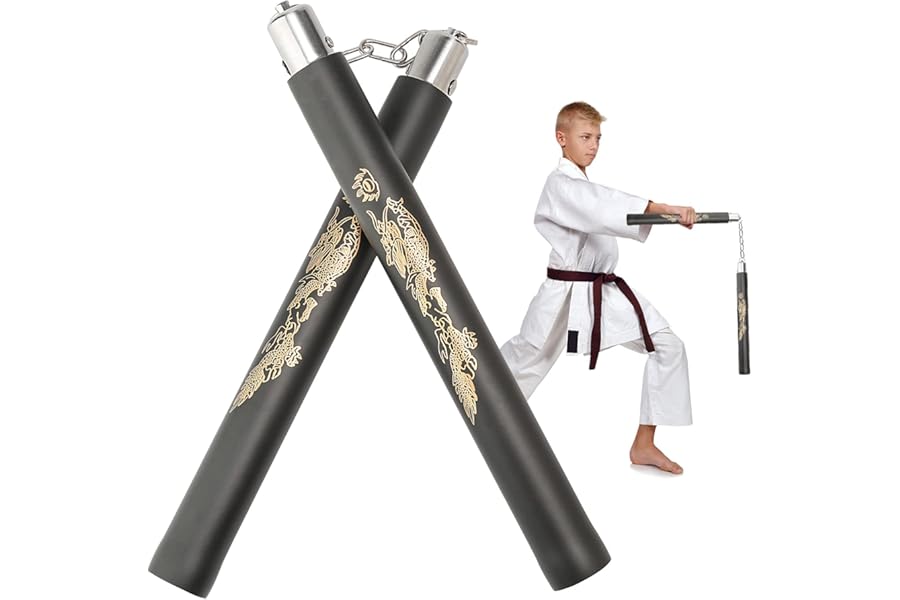 DONQL Foam Nunchucks for kids and beginners Training Nunchucks of Martial Arts Padded Training Practice Nunchakus Portable Good Gift and Toy for Kids