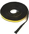 Kamindichtung Ofendichtschnur selbstklebend Dichtband Glas Tür Kamin Ofen Dichtung aus Glasfasern hitzebeständig bis 550 °C Länge 3 Meter Breite 10x2mm