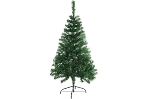 BFYLIN Sapin de Noël Artificiel PVC Arbre de Noel avec Xmas Party Decortaion (Vert, 150CM)