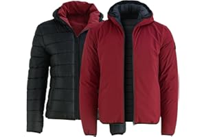 AAA AMBICK Ambick Chaqueta acolchada reversible Bravo para hombre, acolchada y aislante, ligera y plegable. Chaqueta de senderismo cortavientos, cálida y resistente al agua