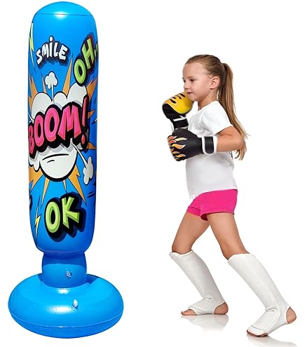 Sacco Da Boxe Gonfiabile Per Bambini Audasi - Design Delfino, Per Allenamento Divertente