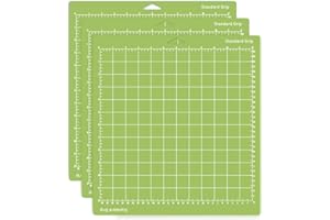 BOBEEN [3 Pack] Standard Grip Cutting Mat (12x12 Inch) for Cricut Maker and Cricut Explore Cutting Machines, Pefect for Heavy Cardstock, Patterned Paper, Vinyl, Iron-on