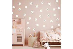 WALLY FOX Tatuaż ścienny stokrotki 50 sztuk biały