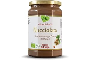 Rigoni di Asiago - Nocciolata - 1x 650g, Nuss Nougat Creme, Haselnusscreme ohne Palmöl, Nuss Nougat Creme ohne Palmöl, Leckerer Brotaufstrich