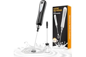 ‎CAVN CAVN Elektrischer Milchaufschäumer mit Doppeltem Quirl, USB Aufladbar, 2 in 1 Handheld Batteriebetriebene Milchaufschäumer Handmixer Milk Frother Milchschaum Eiermixer für Kaffee,Latte,Cappuccino