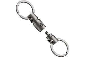 ‎KEYUNITY KeyUnity KA24 Abnehmbarer Schlüsselring-Anschluss, doppelendiger drehbarer 360° Schlüsselbund aus Titan, Schlüssel-Organizer-Linker Karabiner für Auto, Hau,Zubehör