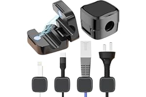 ENITMOR 6 Stück Kabelhalter Kabel Management, Verstellbare Kabel Organizer Magnetische Kabelmanagement, Kabelhalter selbstklebend, Kabelklemmen&Kabelorganisator am Schreibtisch für Ladekabeln, HDMI, USB etc