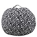 Produktbild FELICIPP EXTRA große gefüllt Tier Lagerung Sitzsack Stuhl Spielzeug Organizer Ball Form mit Griff (Color : Black Q, Size : 32'')
