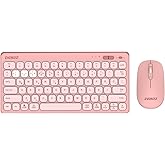 Everest LUMI KM-BT903 Pink 3in1 3 BT + 2.4 1600dpi Ultra Thin Q 4 Device Connected Scissors Wireless Keyboard + Mouse Set