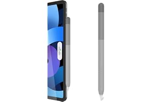 Delidigi Silicone Cover Compatibile con Apple Pencil 2 Generazione e Apple Pencil Pro(2024), Colore Gradiente Silicone Custodia Protettiva Coperchio Accessori (Grigio)