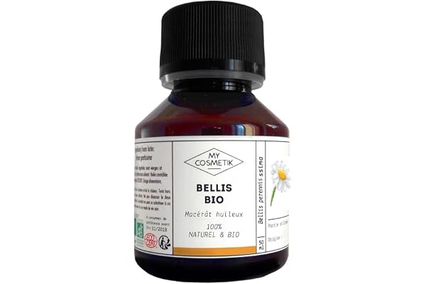 MyCosmetik - Macérat huileux de Bellis (pâquerettes) BIO AB - 100% Pure et Naturelle - Fabriqué en France - 100 ml