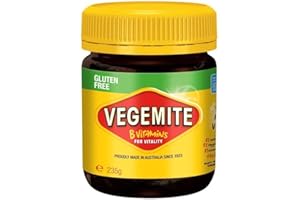 Vegemite Gluten Free Yeast Extract Spread – Rich in B Vitamins, Gluten Free, Umami Flavour, Vegan Friendly, Low Sugar, Australian Breakfast Spread, Sandwich & Toast Topping, Multipack, 8x 235g Jars