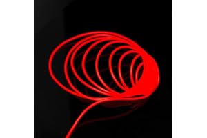 Gcidto El Wire Red，5m Cuttable Glowing Rope Lights ，Portable Neon Lights Strip for Halloween Parties, DIY Decoration