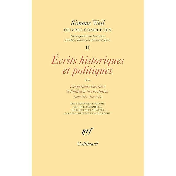 洋書 Simone Weil oevres completes VI Cahiers Œuvres complètes : Weil, Simone, 1909-1943 : Free Download, Borrow
