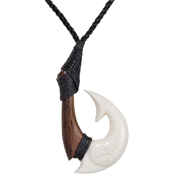 81stgeneration Pendentif En Os Sculpté à La Main Hei Tiki | Colliers Amulettes En Coquillage D'Ormeau | Bijoux De Style Maori Taonga | Collier Hawaïen