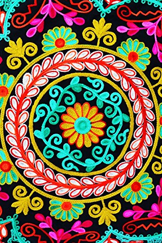 Indisches orientalisches orient Kissen Dekokissen Zierkissen sofakissen bestickt Balkis (4) – 45x45cm inkl. Füllung - 3