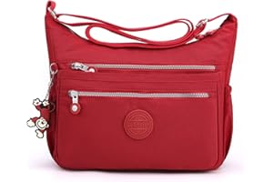 MeCooler Sac bandoulière Imperméable Sac Besace Loisir Sac Porté épaule Léger Femme Sacoche de Cours Sport Sac à Main pour École Voyage