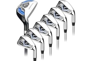PROSIMMOM Prosimmon Golf V7 Iron Set 6-SW (Steel Shafts) + Hybrid (Graphite), Mens Right Hand