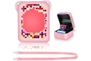 HGRGHH Etui silikonowe dla interaktywnej zabawki Bitzee, silikonowa torba ochronna dla cyfrowego zwierzaka Bitzee z regulowanym paskiem, Interaktywny cyfrowy pet-Różowy