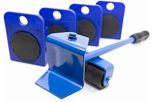 THORQUE Transportador Movil 5 piezas incluido | Transportador de Muebles hasta 120 kg, Kit de Toboganes de Muebles, Muebles Pesados Herramientas de Movimiento de Rodillo, 360 Grados Rotativos