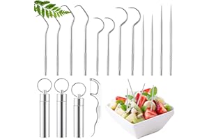 Stuzzicadenti Portatili,Saijer Stuzzicadenti in Titanio Stuzzicadenti in Metallo Riutilizzabili Tascabili Stuzzicadenti Portachiavi Acciaio Inox Ecologico per Viaggi Campeggio Escursionismo(3 Set)