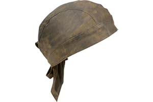 Milwaukee Leather MP7990 Unisex Distressed Brown Motorcycle Leather Cap