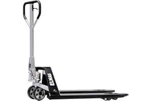 ‎ELMAG Elmag Handhubwagen kurz HWK 2500 – Hubwagen 2500 kg Tragkraft, 800 mm Gabellänge, 540 mm Gabelbreite – Palettenwagen mit Gummirädern & Polyurethan-Tandemrollen – Gabelhubwagen für mühelosen Transport