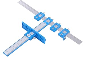 TOPWAY Guida per Foratura, Hardware Jig Localizzatore di punzoni per Legno, Dima di Posizionamento Strumento di Misurazione, per Cassetti Armadietti Maniglie delle Porte