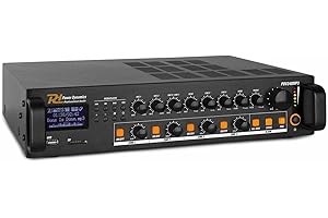 100V versterker - Power Dynamics PDV240MP3 4-zone versterker voor 100V (omroep) systemen met o.a Bluetooth, radio en mp3 speler