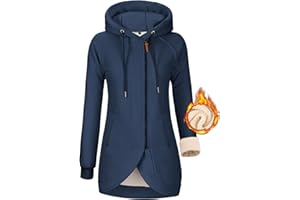 Lonya Damska bluza z kapturem, z zamkiem błyskawicznym, kurtka polarowa, z zamkiem błyskawicznym, kurtka przejściowa, płaszcz casualowy