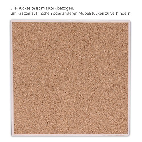 6er Set Porzellan Untersetzer Unterlage im Nostalgie Look - 9