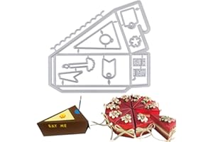VINFUTUR Fustelle Stencil Cutting Dies 3D Fai da Te per DIY Creazione Scatoline Portaconfetti Bomboniere per Torta Dolci Caramelle Regalo Decorazione Matrimonio Compleanno Natale Feste