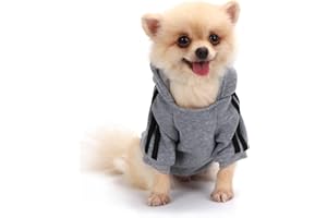 QiCheng&LYS Hunde Hoodie,Kleine Hunde Strickpullover Wintermantel Für Kleine Hunde (Grau, XXL)