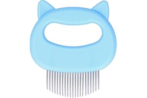 SUCIE Cat Grooming Comb, Moderately Bent Comfortable Grip Durable Cat Shell Comb Environmentally Friendly for Dog for Cat(blue)